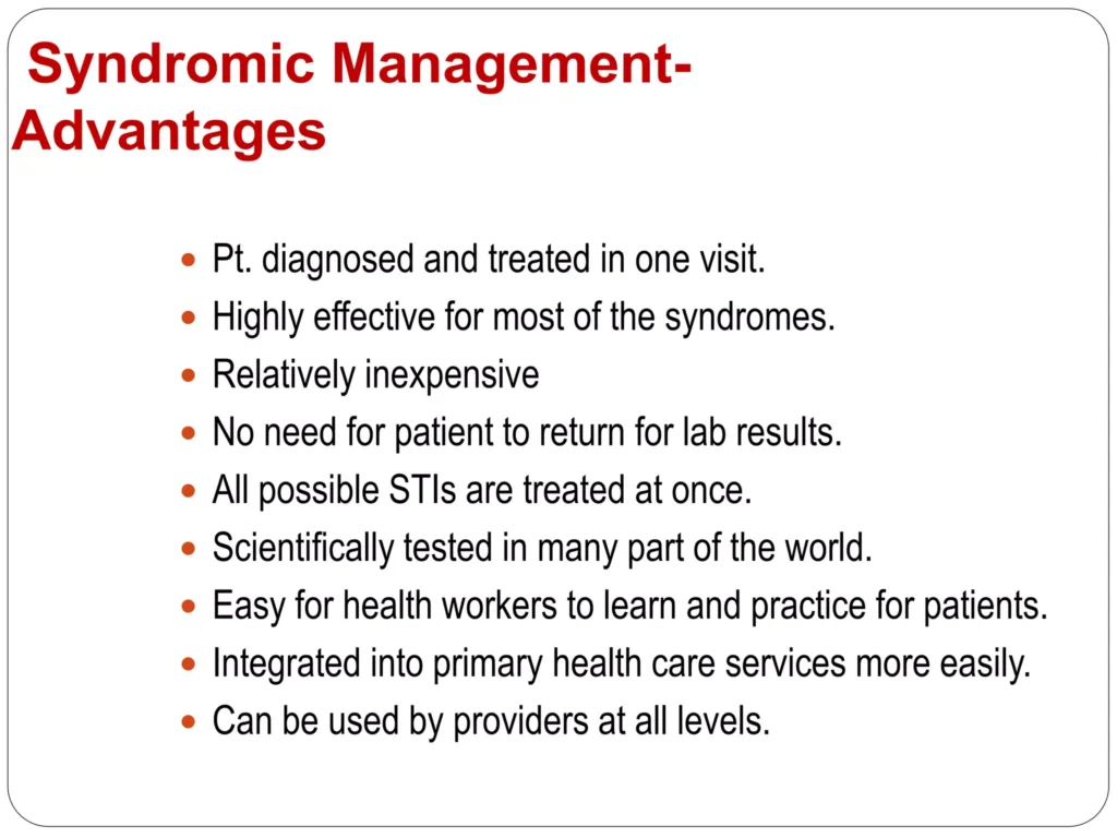 Advantages of using Syndromic Approach.