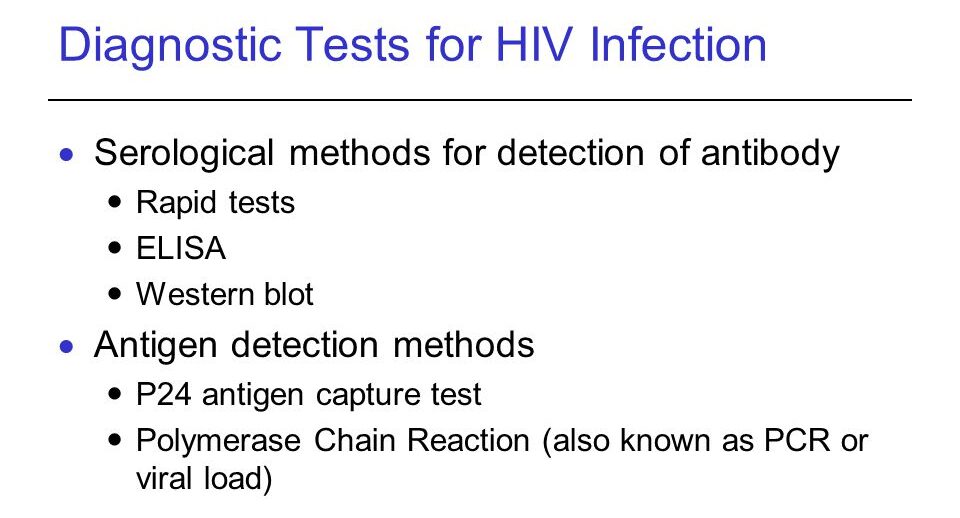 Diagnostic Measures for HIV/AIDS
