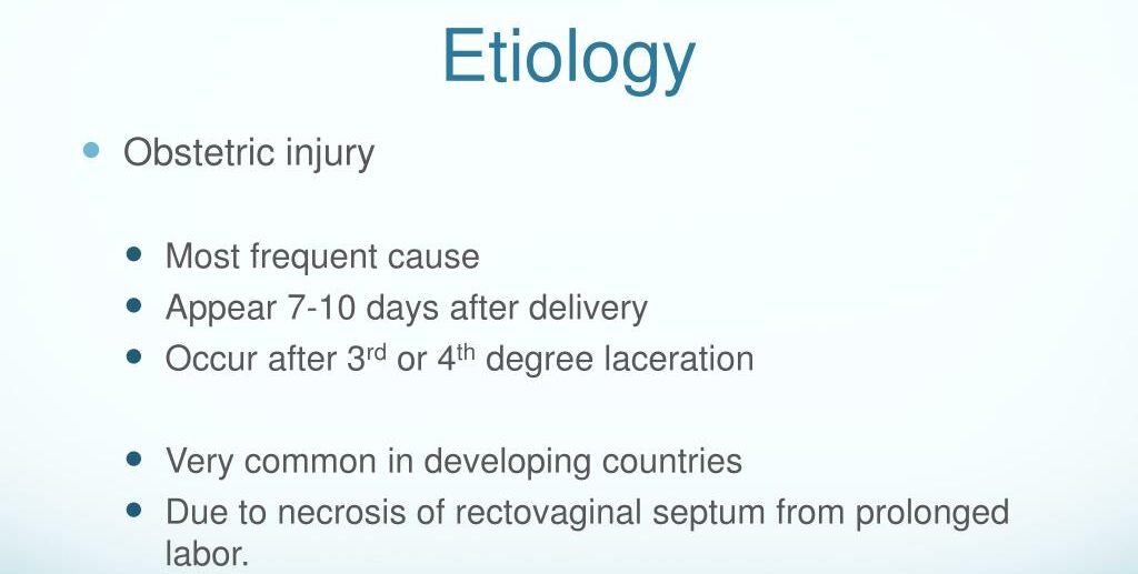 common causes of fistula