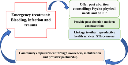 components of POST ABORTION CARE
